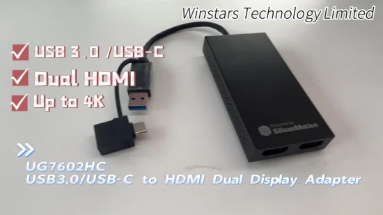 USB3.0 USB-C или HDMI Док-станция-концентратор адаптера для двух дисплеев